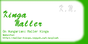 kinga maller business card